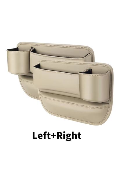 beige 1pair Car Seat Gap Organizer Storage Box Pocket Universal Wallet Keys Card Cup Phone Holder Au