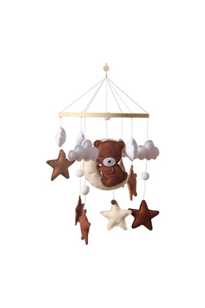 bed bell 20 Let's Make Baby Rattle Toy 0-12 Months Wooden Mobile Newborn Music Box Bed Bell Hanging