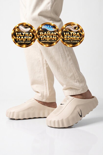 Ecru-Kum Eva Sole Lightweight Comfortable Closed Front Men's Sabo Slippers 2510