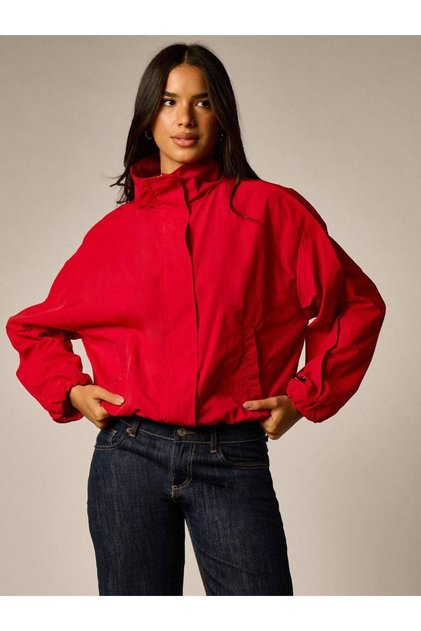 Mock Neck Oversized Women's Jacket