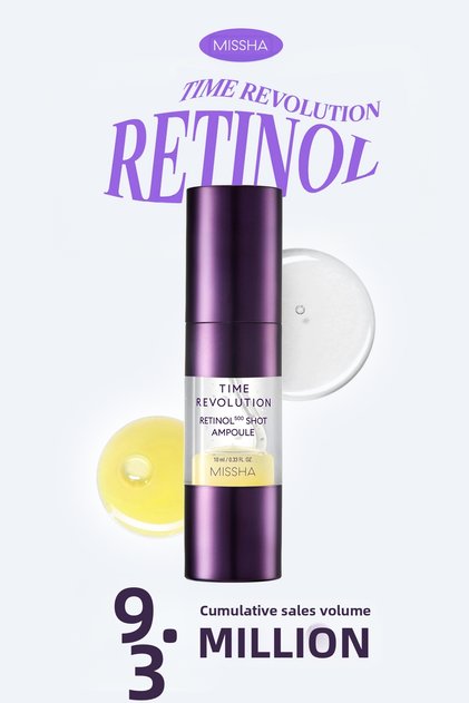 Anti-Wrinkle, Retinol-Containing, Nourishing Ampoule Time Revolution Retinol 500 Shot Ampoule