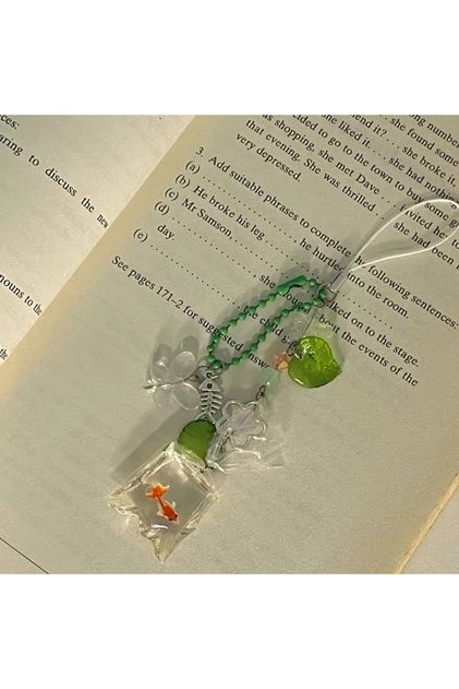 A Handmade Fish Bag Keychain Aesthetic Colorful Lucky Cases For CCD Camera Schoolbag Key Pendant Gir