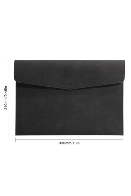 Black PU Leather A4 Document Bag, 7 Colors, File Folder for Office & Travel, Stylish Organizer
