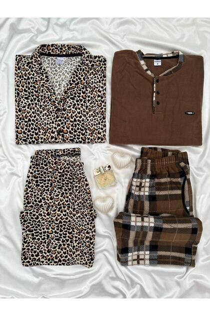 Daily Comfortable Couple Long Sleeve Pajama Set (Set of 2)