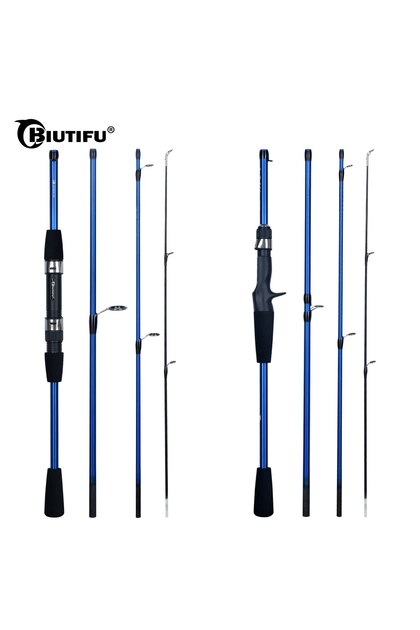 Spinning 2.1m BIUTIFU Baitcasting Spinning Travel Carbon 4/5 Section Fishing Rods Casting Weight 5-2