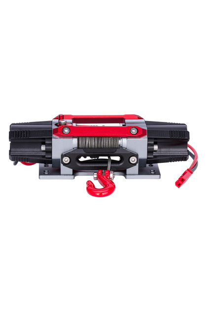 A Dual Motor Metal Simulated Winch for 1/8 1/10 RC Crawler Car TRX4 SCX10 Traxxas RC4WD D90 KM2 Red