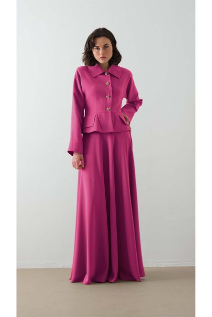 JACKET SKIRT TWO-PIECE SET Fuchsia