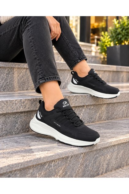 Unisex Waterproof Sneakers - Black and White