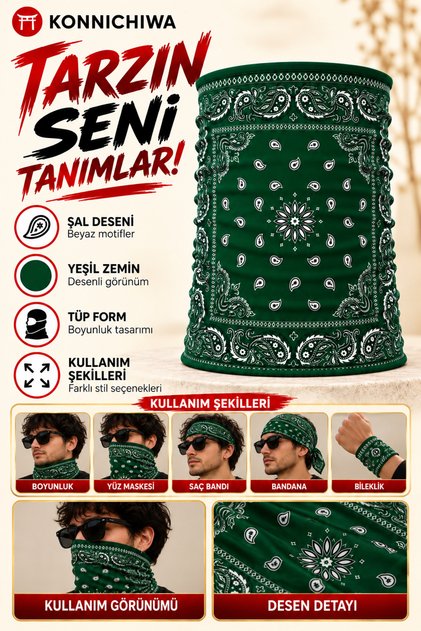 Bandana Black Ethnic Bandana Face Mask and Neck Gaiter and Multi-Purpose Neck Gaiter for Daily and Motorcycle Use Uv Protection