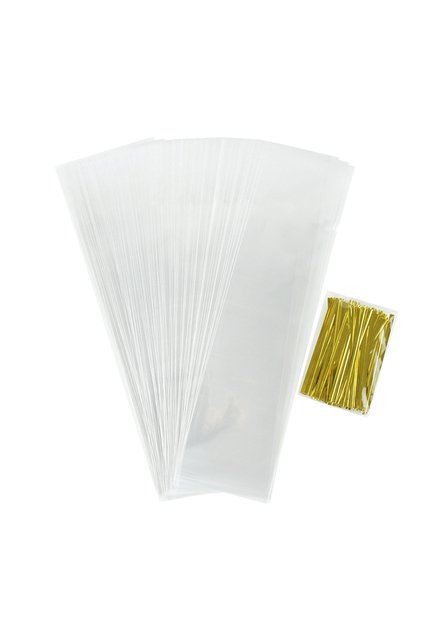28x7.5cm 50pcs candy bag 50/100/200pcs Long Clear Cellophane Bags Transparent Candy Cookie Gift Pack
