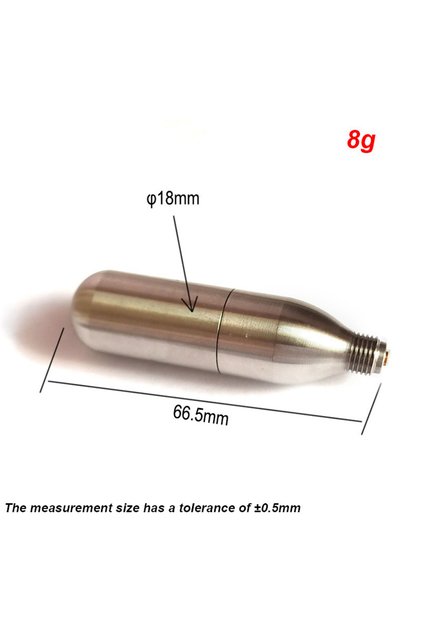 8g thread Refillable Co2 Cartridge 3/8-24UNF Threaded for Home Homebrew Soda Beer Brewing Juice Ball