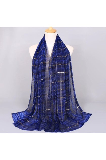 11 Summer Lurex Glitter Scarf Elegant Lightweight Elastic Shawl For Women Fashion Sparkly Sequined P