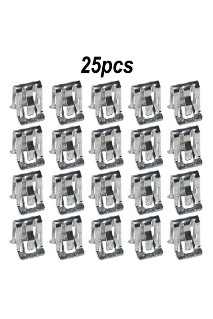 25Pcs Metal Fastener Clips 1/2 X 5/8 Car Retainer Moulding Trim Accessories Dashboard Side Panel Aud