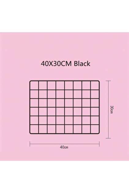 30x40cm Black Grid Photo Wall Accessories Hanging Basket Wrought Iron Wall Decoration Creative Wall