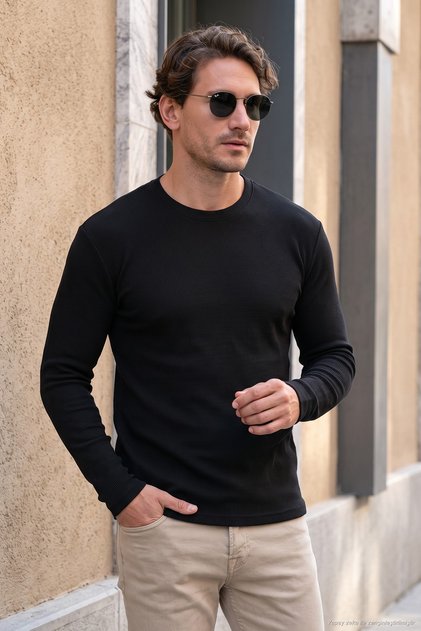 Cotton Crew Neck Regular Fit Basic Sweat Men's Sweat 5905073