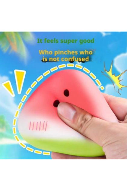 Red 2026 New Squishy Watermelon Fidget Toy Stress Reliever Funny Pressure Reducer Prop Anti-Stress S