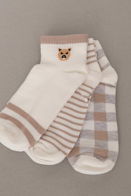 Pack of 3 Socket Socks Çrp23-F13