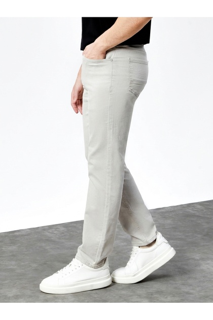 Erkek Taş Rengi Regular Fit Likralı Boru Paça Rahat Kesim Jean Kot Pantolon HLTHE001918
