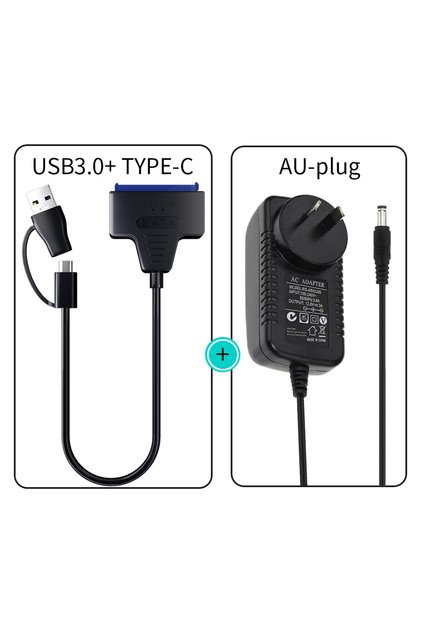 USB3.0C to A AU Plug USB 3.0 to SATA/Type-C Adapter Sata Cable 2.5/3.5 Inch SSD HDD SATA III Hard Dr