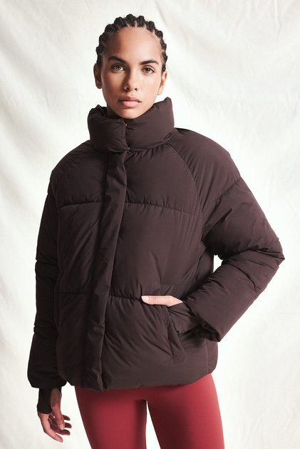 Windproof Water Repellent Regular Fit Stand Collar Raglan Sleeve Winter Puffer Jacket A1550Ax26Au