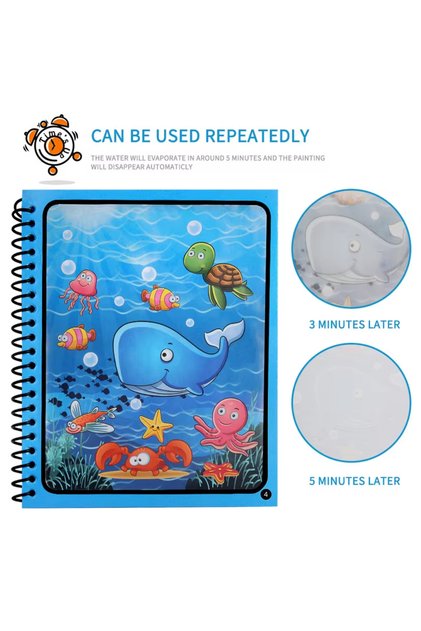 The underwater world Magical Book Water Drawing Montessori Toys Reusable Coloring Book Magic Water D