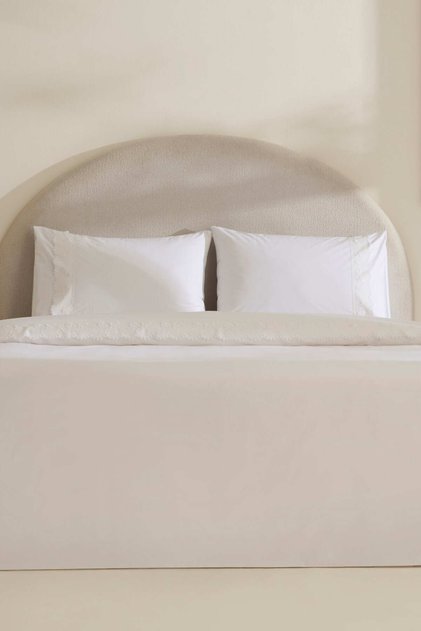 Delvyn 100% Cotton Double Duvet Cover Set White
