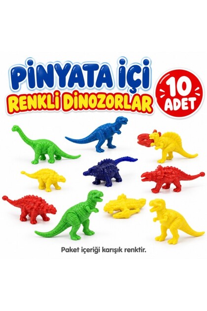Pinata Colorful Dinosaurs 10 Pieces