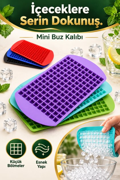 Esnek Silikon Buz Kabı Mini Buz Kalıbı