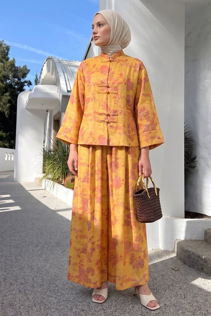 Patterned Kimono Set 262315 - Orange