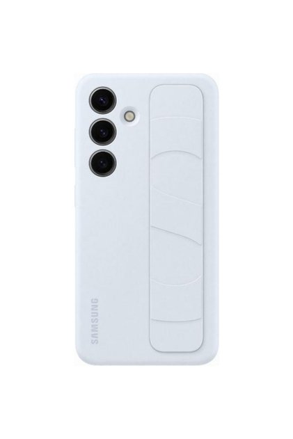 Galaxy S24 Kordonlu & Standlı Silikon Kılıf - Buz Mavisi