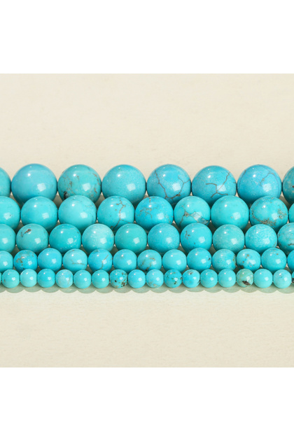 approx 8mm 47pcs Blue Turquoise 4 6 8 10 12mm Natural Stone Blue Turquoise Beads Round Loose Spacer