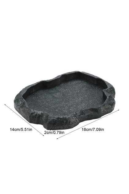 Type2 ABS Resin Reptile Rock Food and Water Dish Feeder Bowl for Tortoise Lizard Lizard Feeder Rept