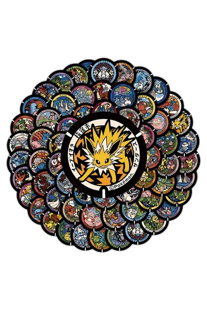50PCS 50/108pcs Kawaii Anime Pokemon Stickers Cute Pikachu Eevee Cartoon Decals Laptop Phone Scrapbo