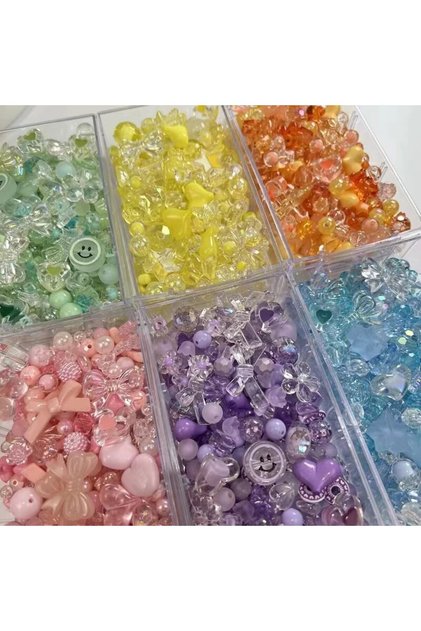 mix 50g 50G Radom Mixing Style Spring Color Acrylic Beads For Bracelet Jewelry Making DIY Accessorie