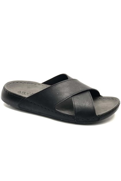 Aryan 80-959 Dr. Recommended Orthopedic Men's Slippers BLACK