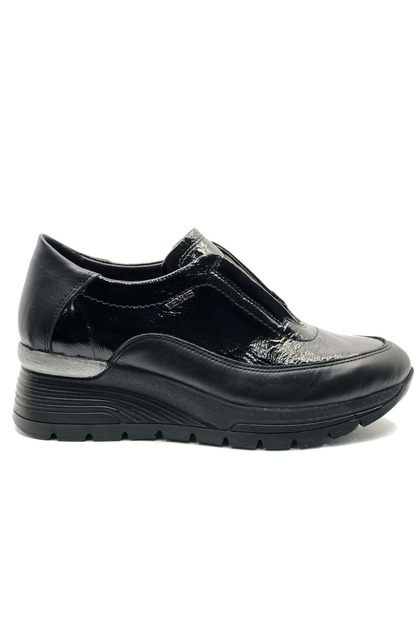 Wiyov Genuine Leather Orthopedic Oxford Women's Air-Flow Sole Classic Shoes Black