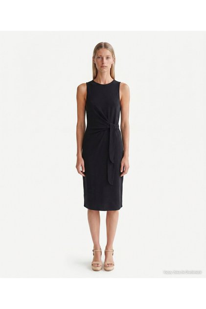 Plain Crew Neck Sleeveless Dress