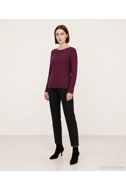 Regular Crew Neck Long Sleeve Sweater