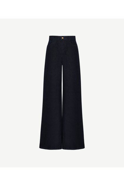 Denim Wide High Waist Pants