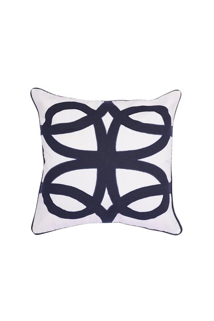Abstract Patterned Cotton Linen Square Pillow (50X50 cm)