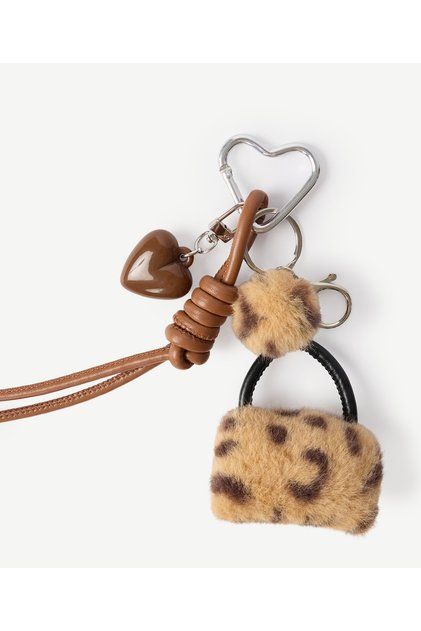 Peluş Çanta Detaylı Charm Anahtarlık