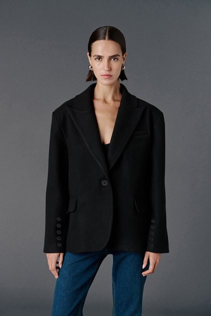 Oversize kaşe blazer ceket