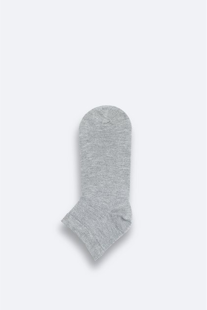 Men's Gray Cotton Booties Socks B 008556