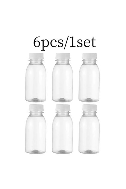 100ml 1set 6pcs Milk Bottles Small Juice Leakproof Milk Portable Beverage Water Sealing Juice Ginger