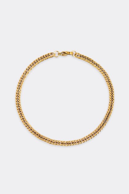 4mm Retro Gold Steel Men's Bracelet Ka1052Al