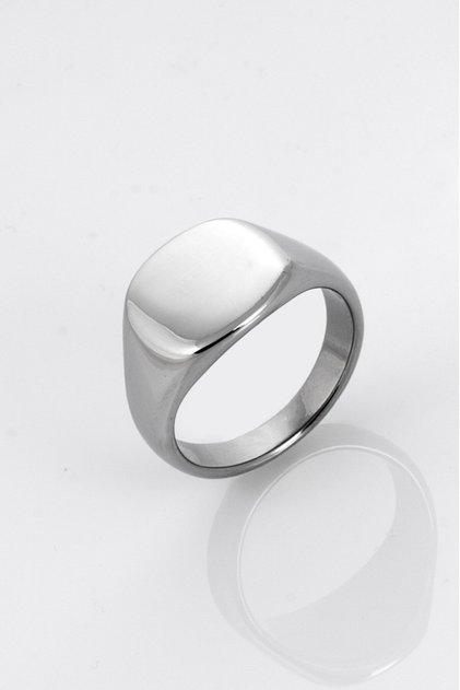 Silver Oval Men's Ring