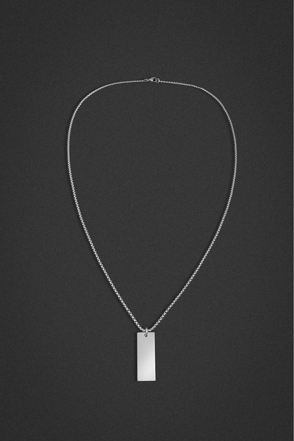 Steel Plate Necklace Ka1002Gm