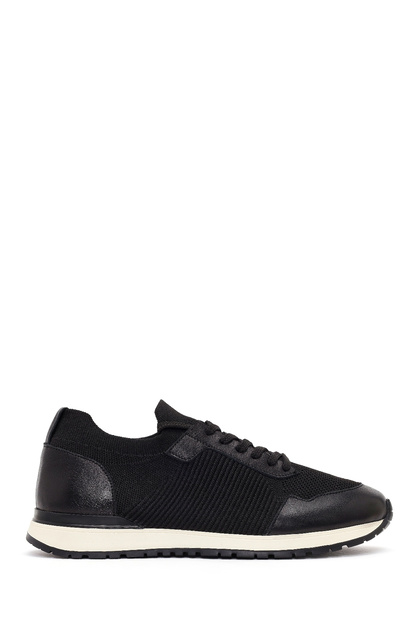 Men's Black Lace-Up Fabric Sneakers 26Sfd68866F