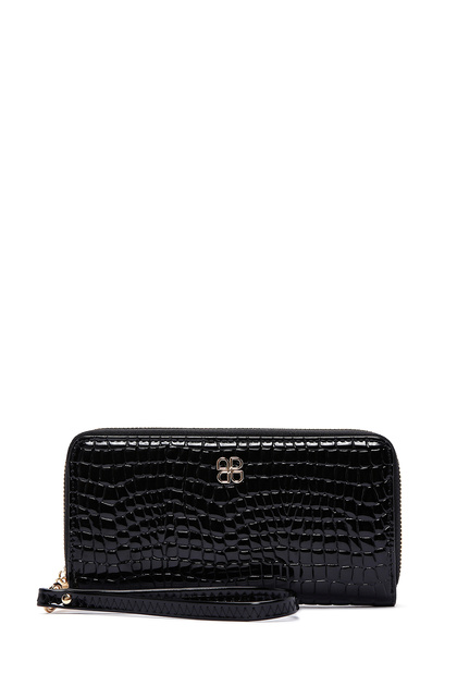 Women's Black Crocodile Wallet 000A2D5506E3