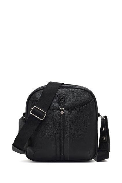 Men's Black Long Strap Crossbody Bag 25Wbd3502Ft
